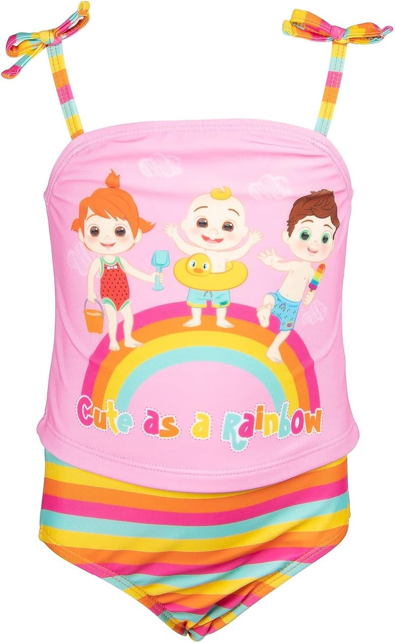 Cocomelon طقم سباحة توب تانكيني وبكيني من JJ توم توم يويو للأطفال الرضع إلى toddlers - Image 2